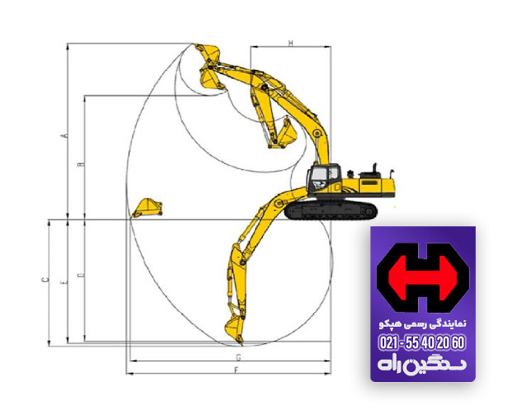 مشخصات بیل مکانیکی HEC750 هپکو