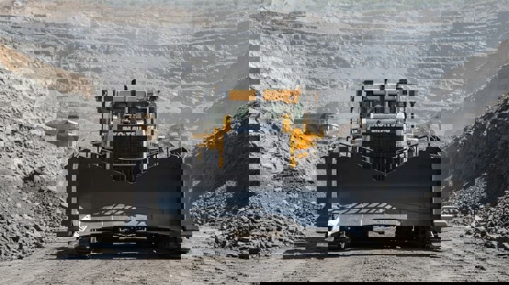 بلدوزر 355 در معدن