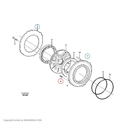 فنر پیستون ترمز لودر ولوو L120E