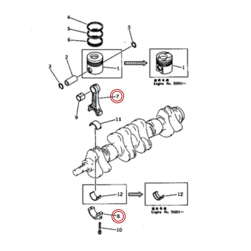 شاتون موتور کوماتسو 6D 105