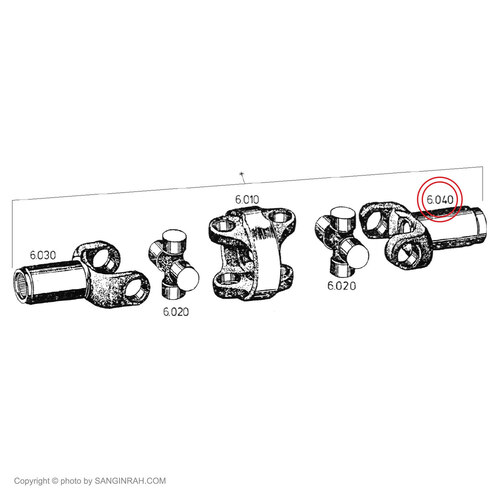 مادگی توپی اتصال سمت چپ دیفرانسیل بیل مکانیکی هپکو HE100