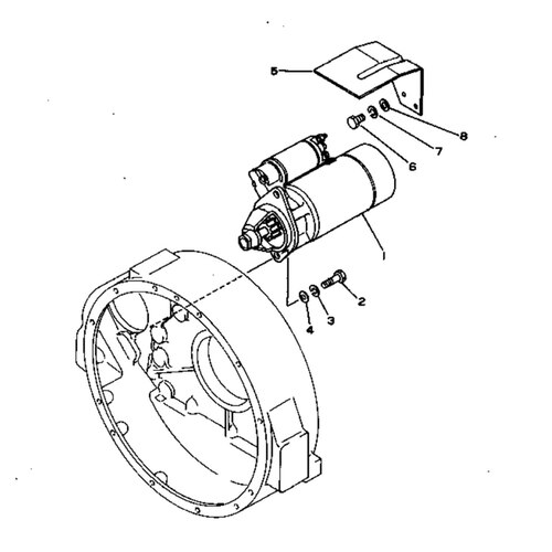 استارت موتور کوماتسو 6D 105