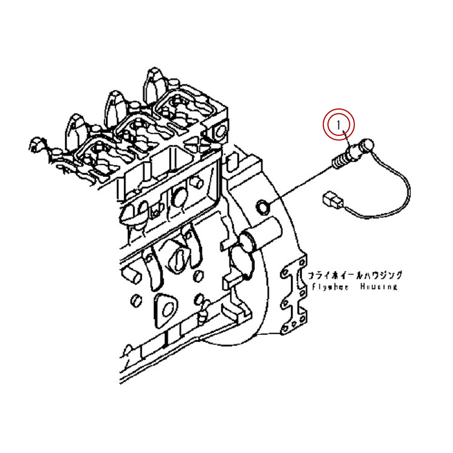 سنسور دور موتور بیل مکانیکی کوماتسو PC200-7