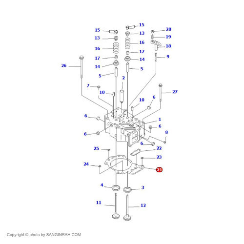 واشر سرسیلندر لودر کوماتسو WA 470-3