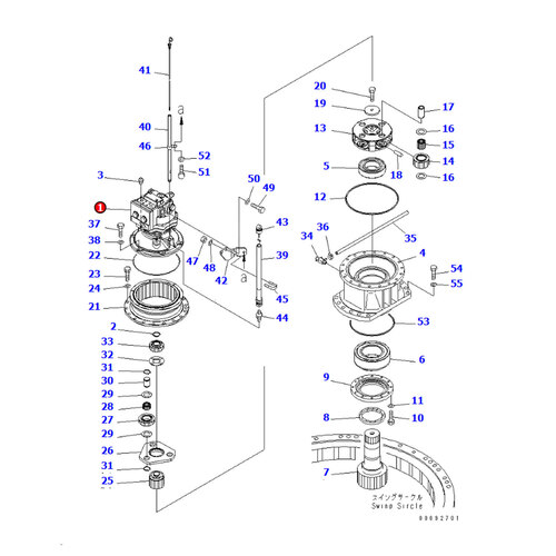 پمپ گردان بیل مکانیکی کوماتسو PC200-7