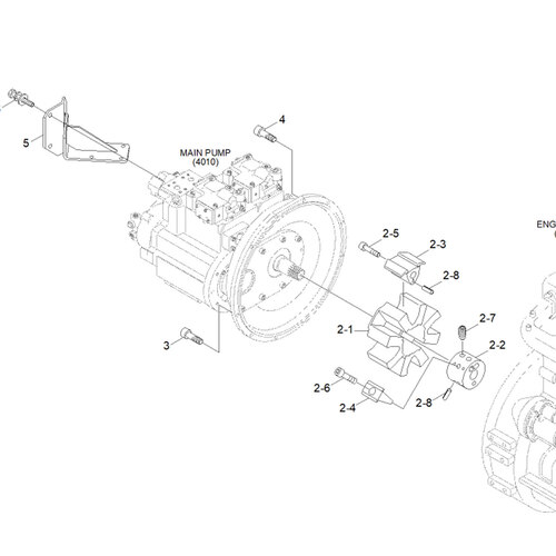 پمپ مادر بیل مکانیکی هیوندا R210W-9
