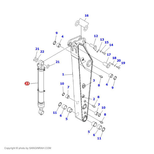 جک خالی کن بیل مکانیکی کوماتسو PC200-7