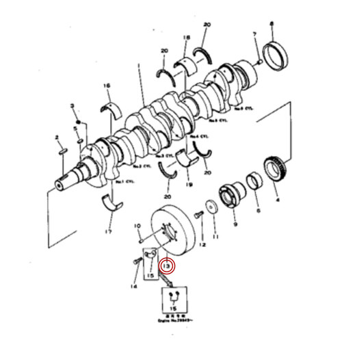 دمپر میل لنگ موتور بلدوزر کوماتسو D 155