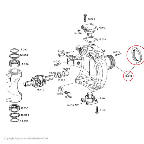 مهره سرفول بیل مکانیکی هپکو HE100