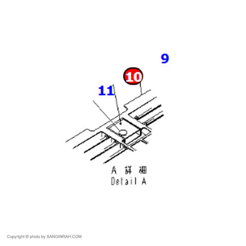 قفل درب کاپوت بیل مکانیکی کوماتسو PC200-7