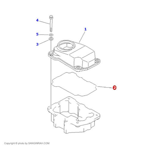 واشر درب قالپاق موتور لودر کوماتسو WA 470-3