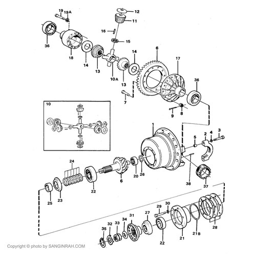 کیت دنده دیشلی و صلیبی دیفرانسیل لودر ولوو L90BM