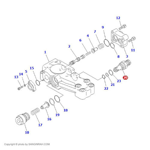 ضربه گیر هیدرولیک بیل مکانیکی کوماتسو PC200-7