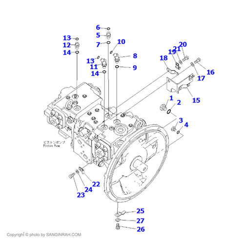 پمپ مادر بیل مکانیکی کوماتسو PC220-8