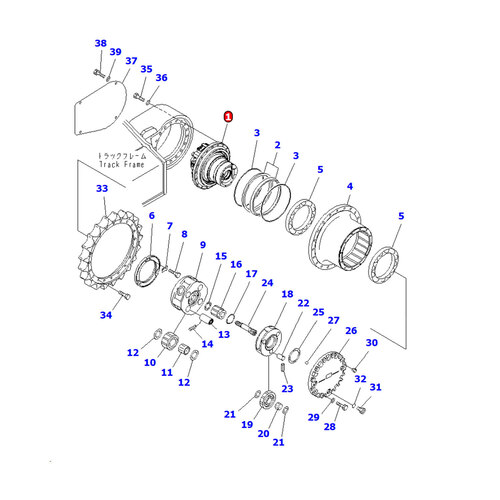پمپ حرکت بیل مکانیکی کوماتسو PC200-8