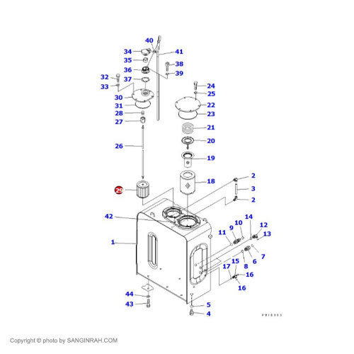 فیلتر تانک هیدرولیک بیل مکانیکی کوماتسو PC200-7