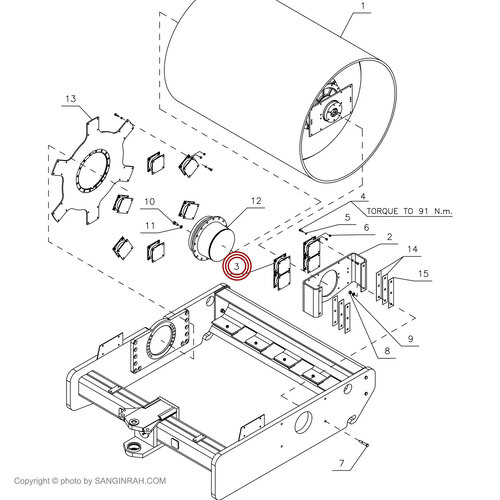 ضربه گیر درام غلتک هپکو CA25