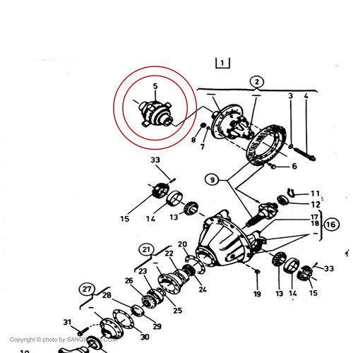 چهارشاخه دیفرانسیل غلطک هپکو CA25
