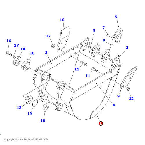 باکت بیل مکانیکی کوماتسو PC220-7
