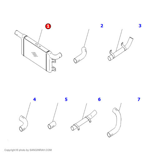 افتر کولر بیل مکانیکی کوماتسو PC200-7