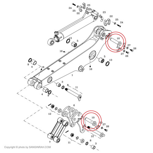 پین دکل بیل مکانیکی هپکو HE100