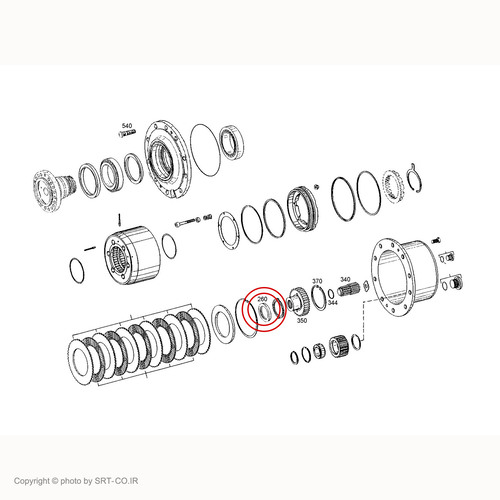 کاسه نمد پلوس چرخ عقب بیل مکانیکی هپکو HE100