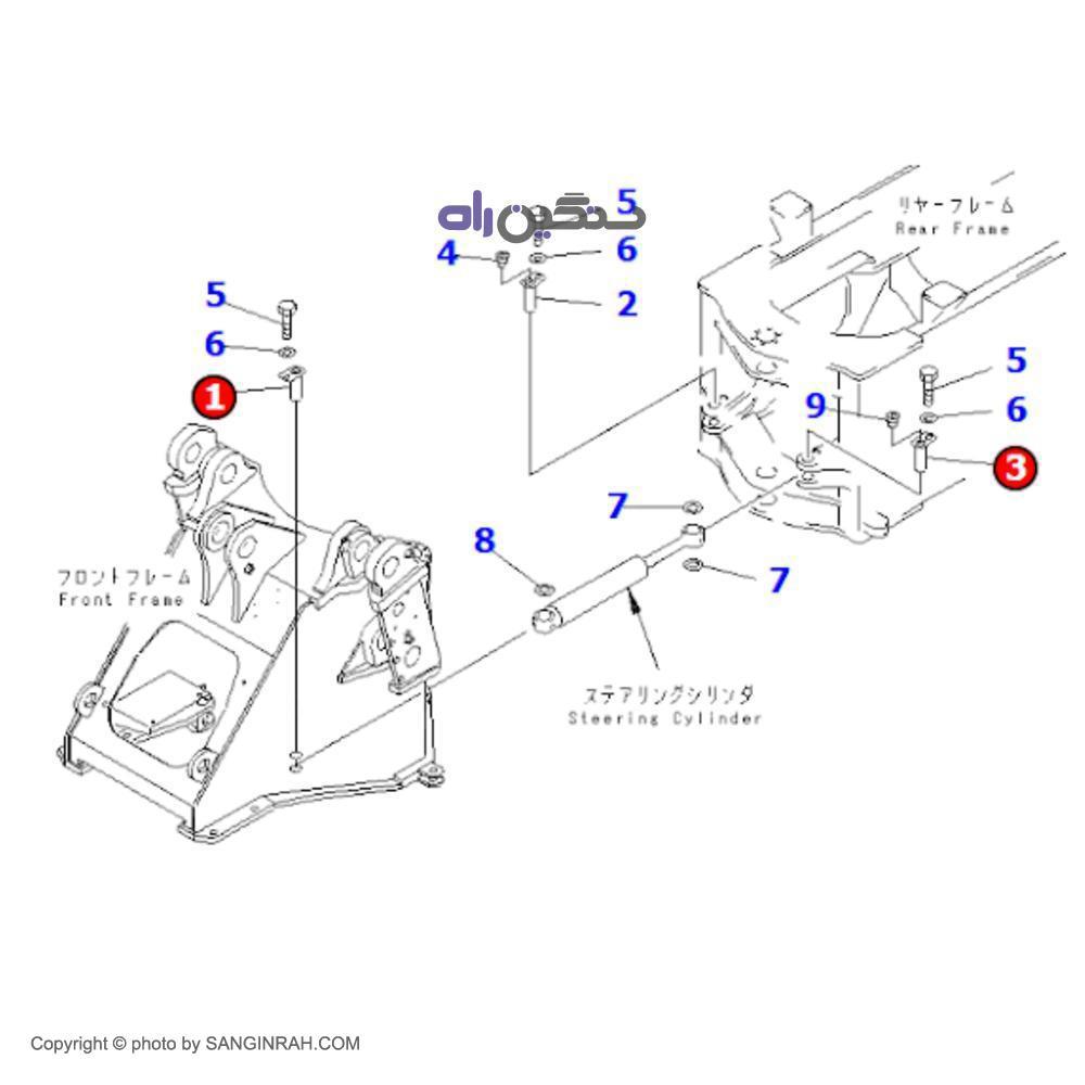 پین جک فرمان لودر کوماتسو WA 470-3