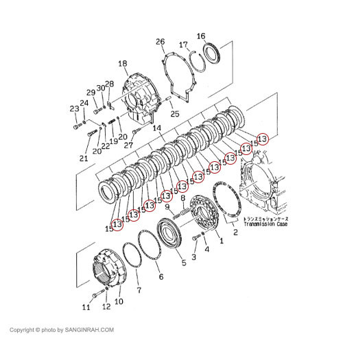 صفحه گرافیت ترمز پارک لودر کوماتسو WA 470-3