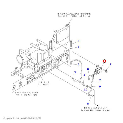 اتوماتیک استارت موتور کوماتسو 6D125 E3