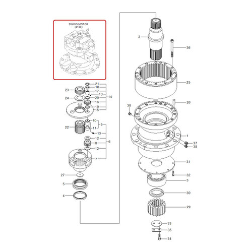 پمپ گردان بیل مکانیکی هیوندا R520LC-9S