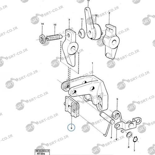 لنت ترمز دستی لودر ولوو L120