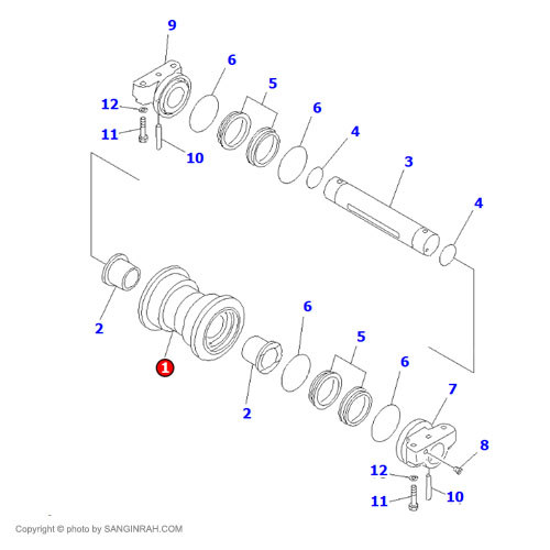 پوسته رولیک پایین بیل مکانیکی کوماتسو PC200-7