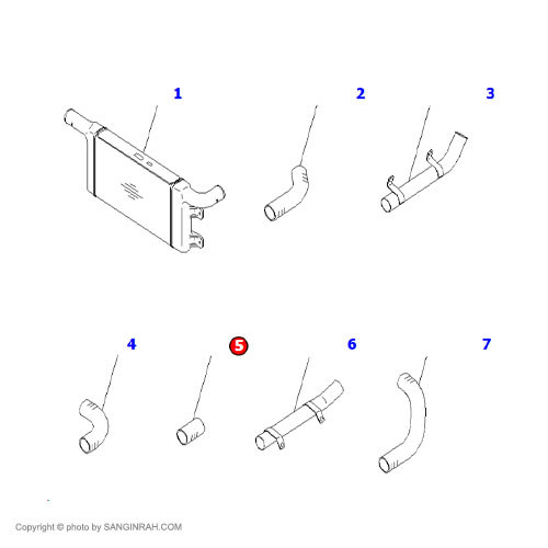 لوله افتر کولر بیل مکانیکی کوماتسو PC200-7