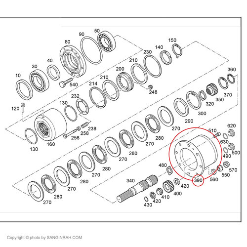 کاریر چرخ جلو بیل مکانیکی هپکو A900