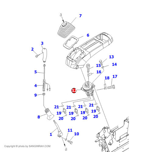 شیر لیور بیل مکانیکی کوماتسو PC220-7