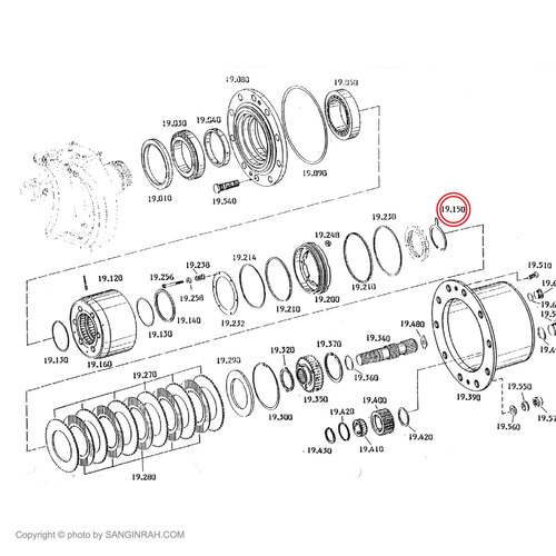 خار دم دار چرخ بیل مکانیکی هپکو A900