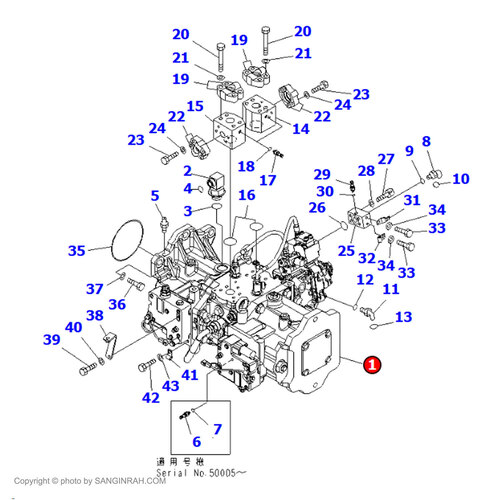 پمپ مادر بیل مکانیکی کوماتسو PC800-8