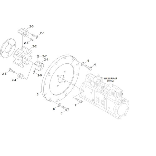 پمپ مادر بیل مکانیکی هیوندا R520LC-9S