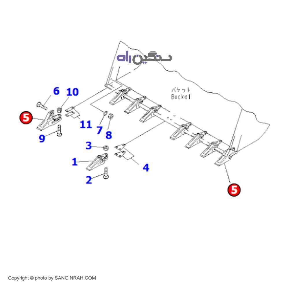 گوشه ناخن لودر کوماتسو WA 470-3