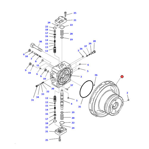 پمپ حرکت بیل مکانیکی کوماتسو PC220-8