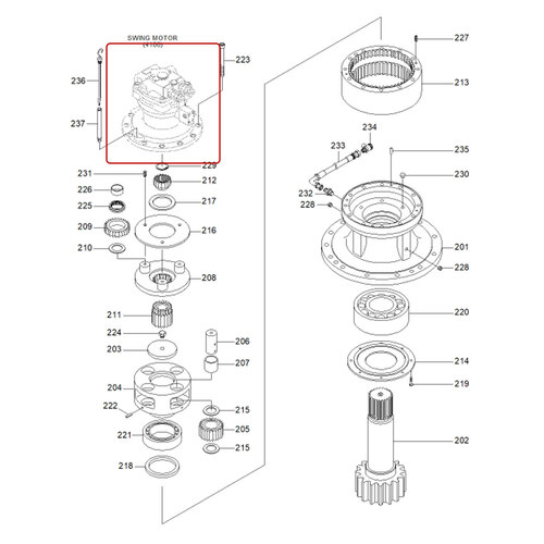 پمپ گردان بیل مکانیکی هیوندا R330LC-9S