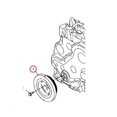 دمپر میل لنگ موتور کوماتسو 6D102