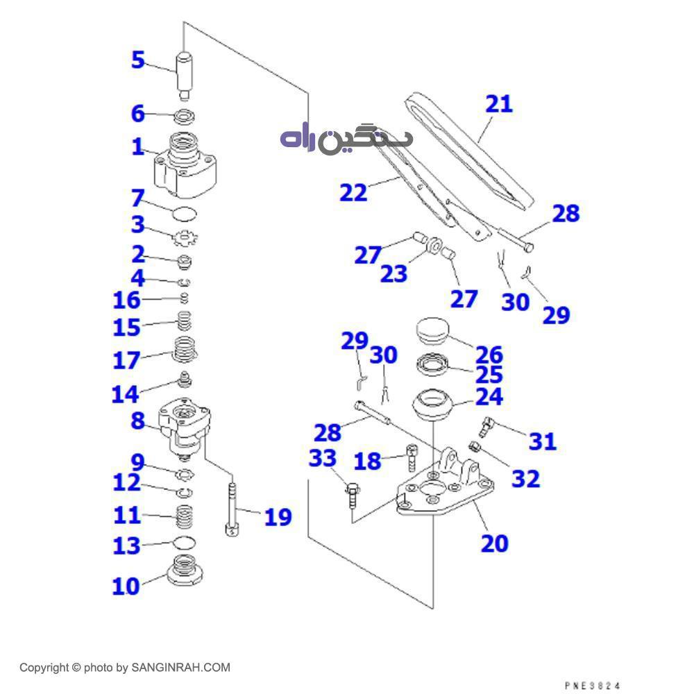 شیر ترمز لودر کوماتسو WA 470-3