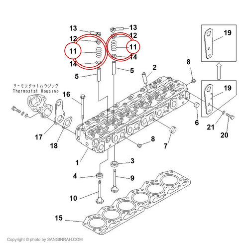 فنر سوپاپ بیل مکانیکی کوماتسو PC200