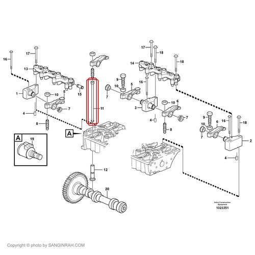 میل تایپیت موتور بیل مکانیکی ولوو EC 210 BLC