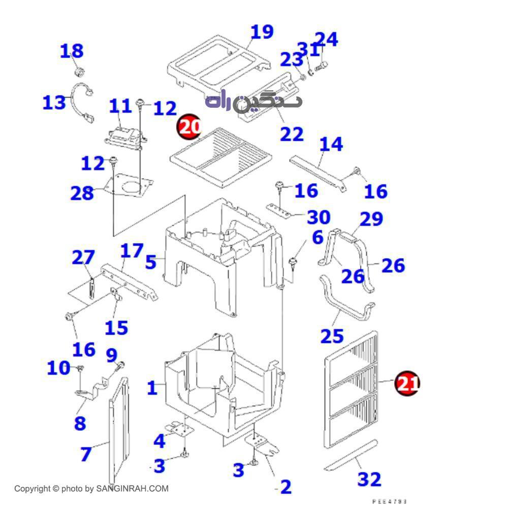 فیلتر کابین لودر کوماتسو WA 470-3
