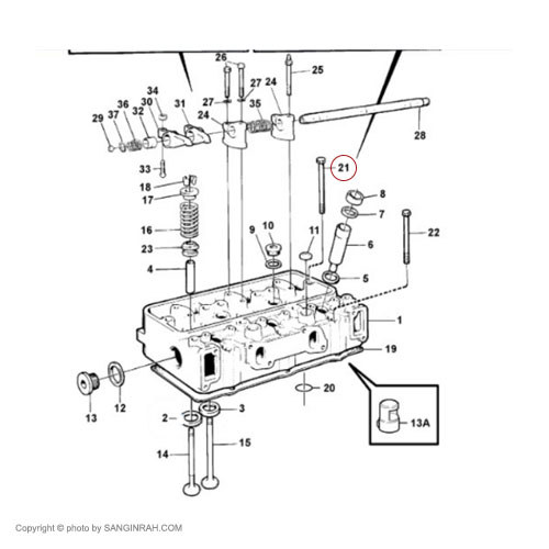 پیچ سرسیلندر لودر ولوو 4400