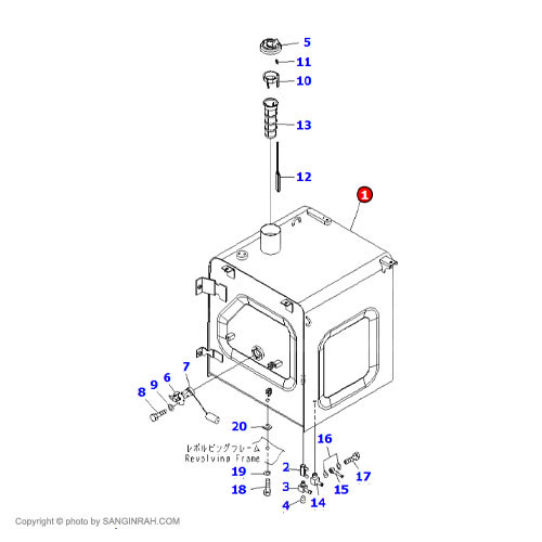 تانک سوخت بیل مکانیکی کوماتسو PC200-7