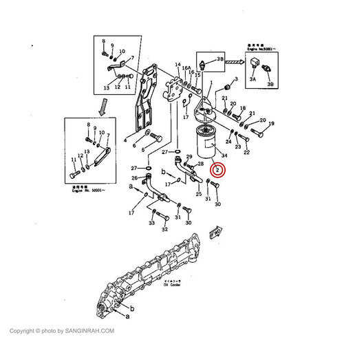 فیلتر روغن موتور بیل مکانیکی کوماتسو PC200-1