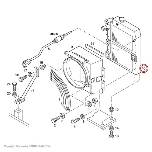 رادیاتور آب و روغن بیل مکانیکی هپکو A900